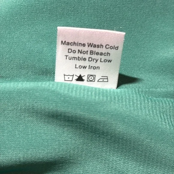 Tuckernuck Emerald Burnout Daphne Dress sz L Ruffle Collar Bow Mini Cocktail - Picture 13 of 15